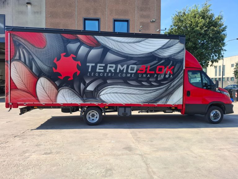 Centina elettroidraulica in alluminio per veicoli industriali e camion