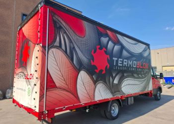 Centina elettroidraulica in alluminio per veicoli industriali e camion
