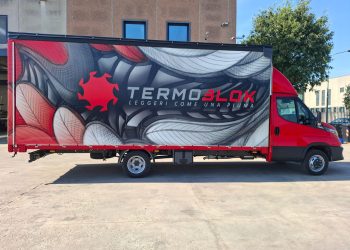 Centina elettroidraulica in alluminio per veicoli industriali e camion