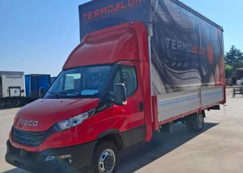 Centina elettroidraulica in alluminio per veicoli industriali e camion