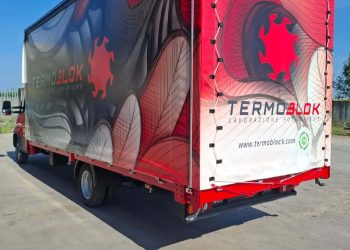 Centina elettroidraulica in alluminio per veicoli industriali e camion