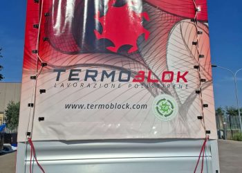 Centina elettroidraulica in alluminio per veicoli industriali e camion