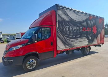 Centina elettroidraulica in alluminio per veicoli industriali e camion